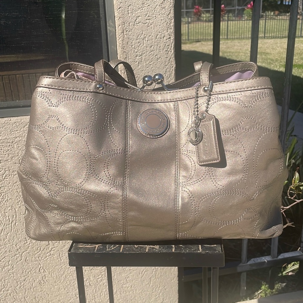 Coach Stylish Taupe Satchel